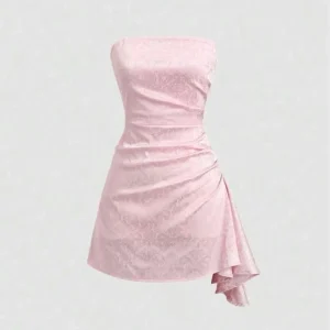 Sleeveless Mini Dress Pink Coquette